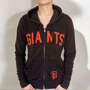 San Francisco Giants Distressed Lightweight Zip Up Hoodie SF Size Medium